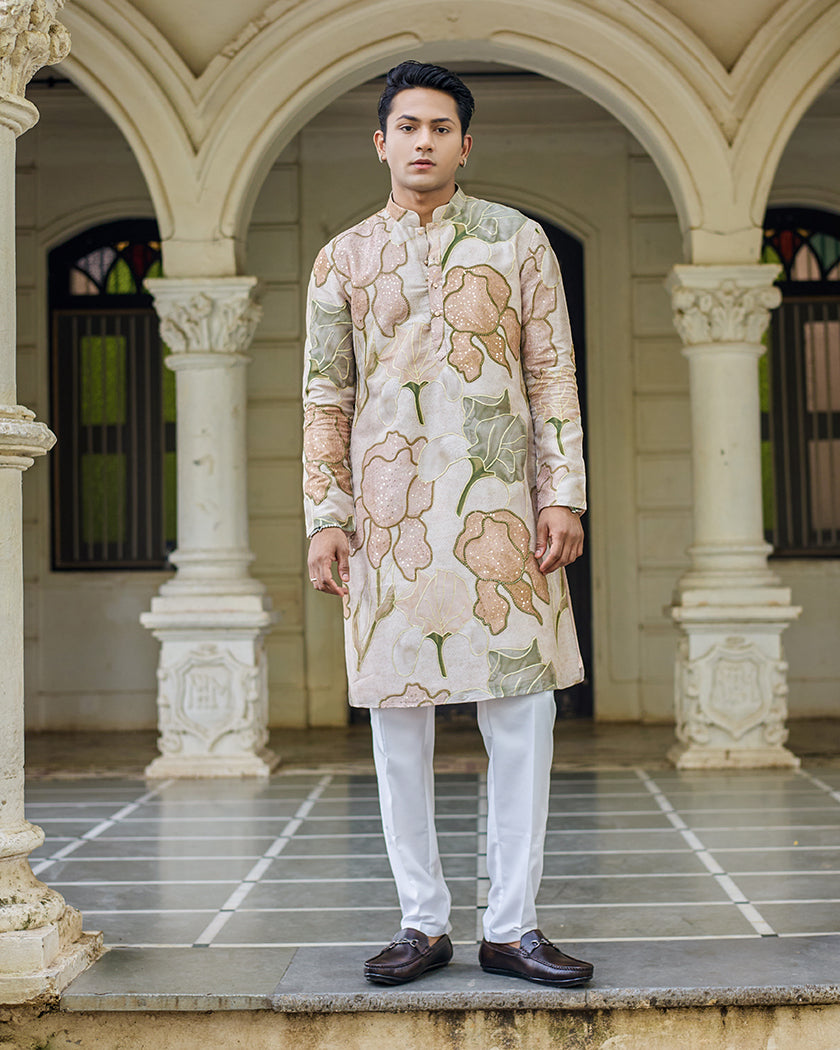Blush Meadows embroidered kurta set