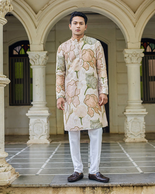 Blush Meadows embroidered kurta set