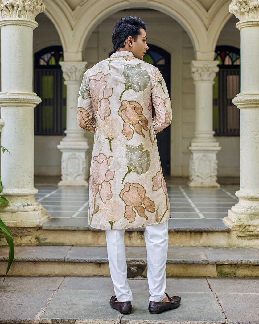 Blush Meadows embroidered kurta set