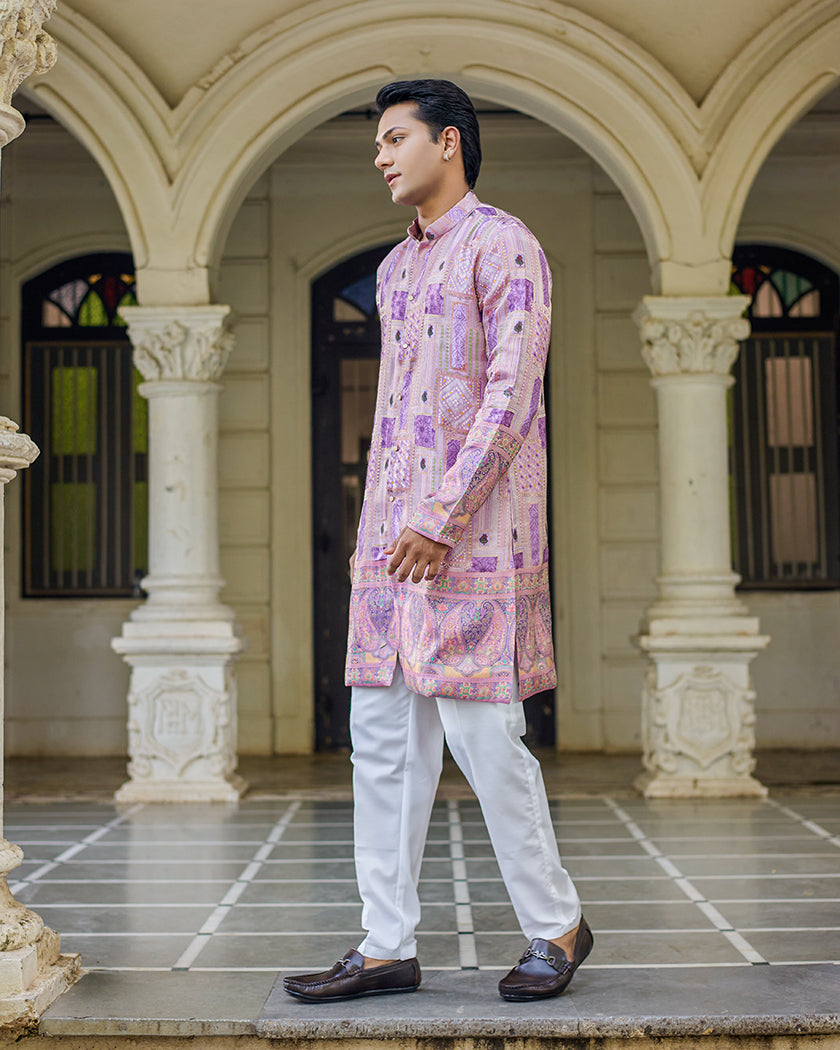 Shahi Lavender Kurta Set.