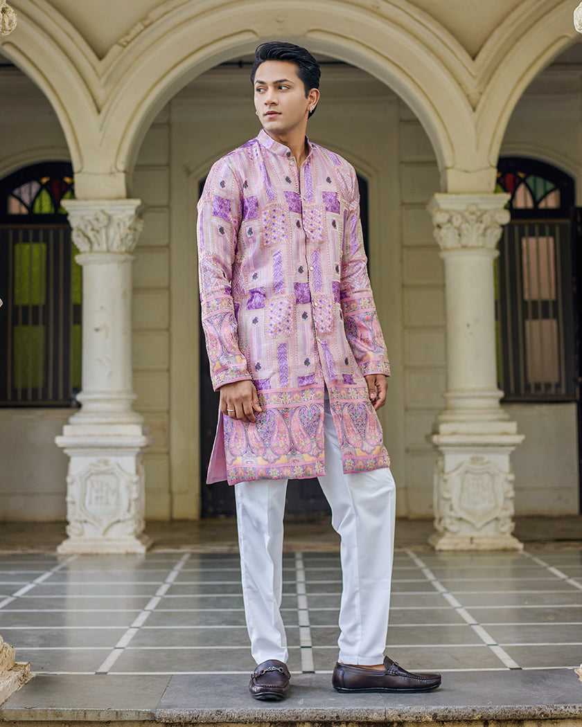 Shahi Lavender Kurta Set.