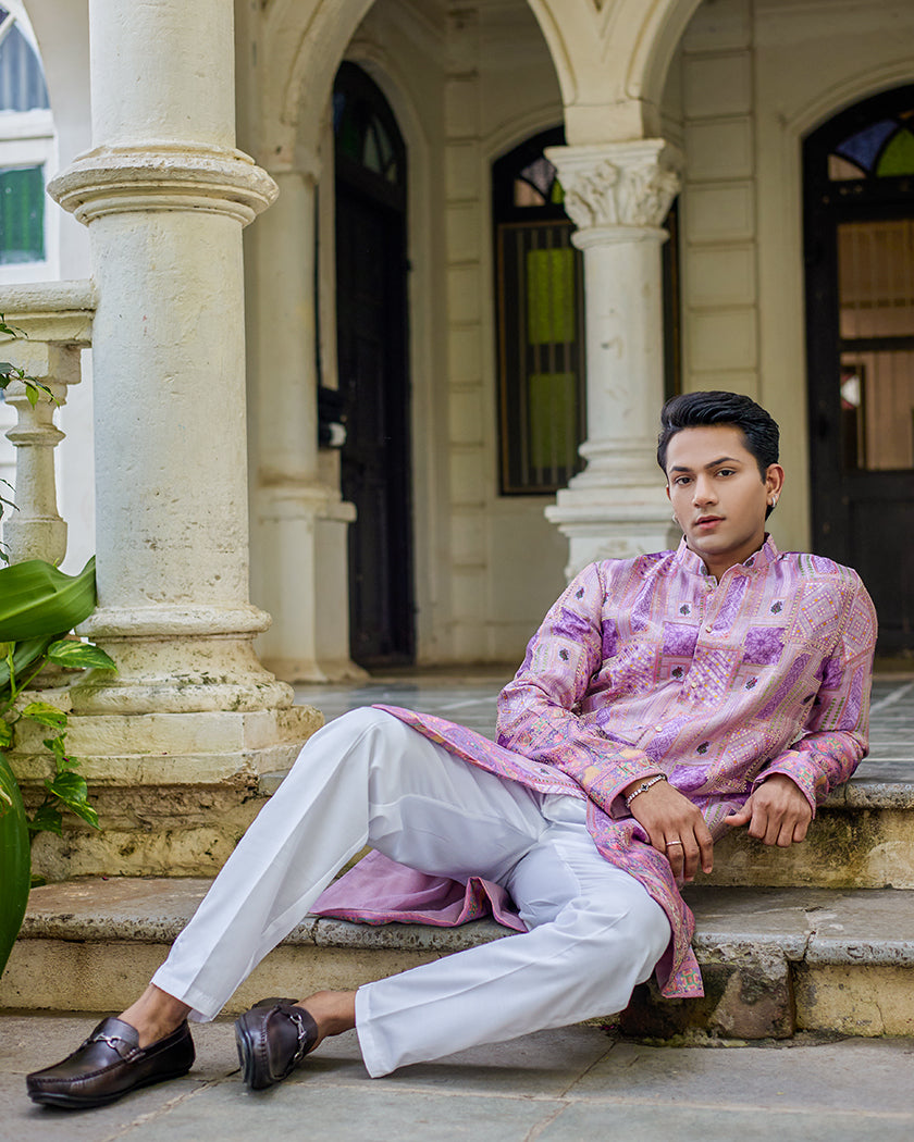 Shahi Lavender Kurta Set.