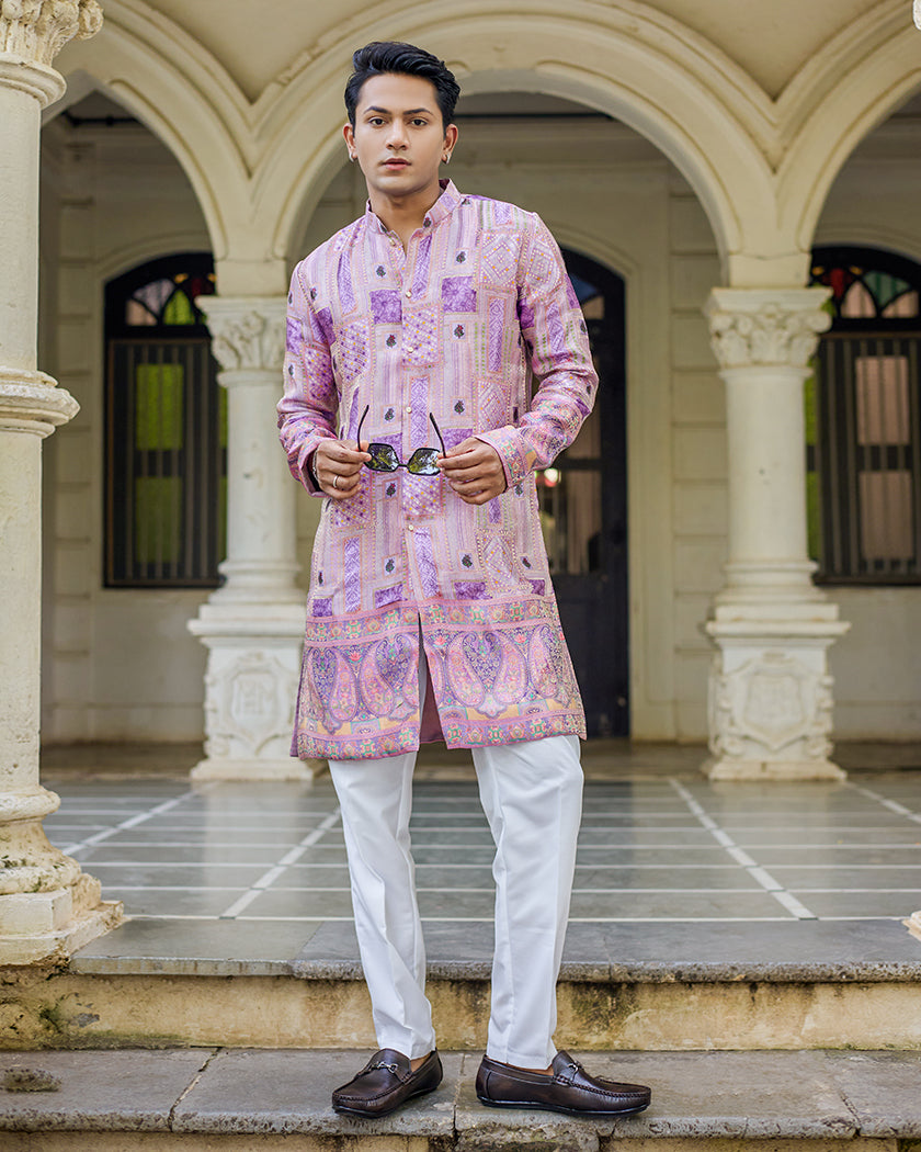 Shahi Lavender Kurta Set.