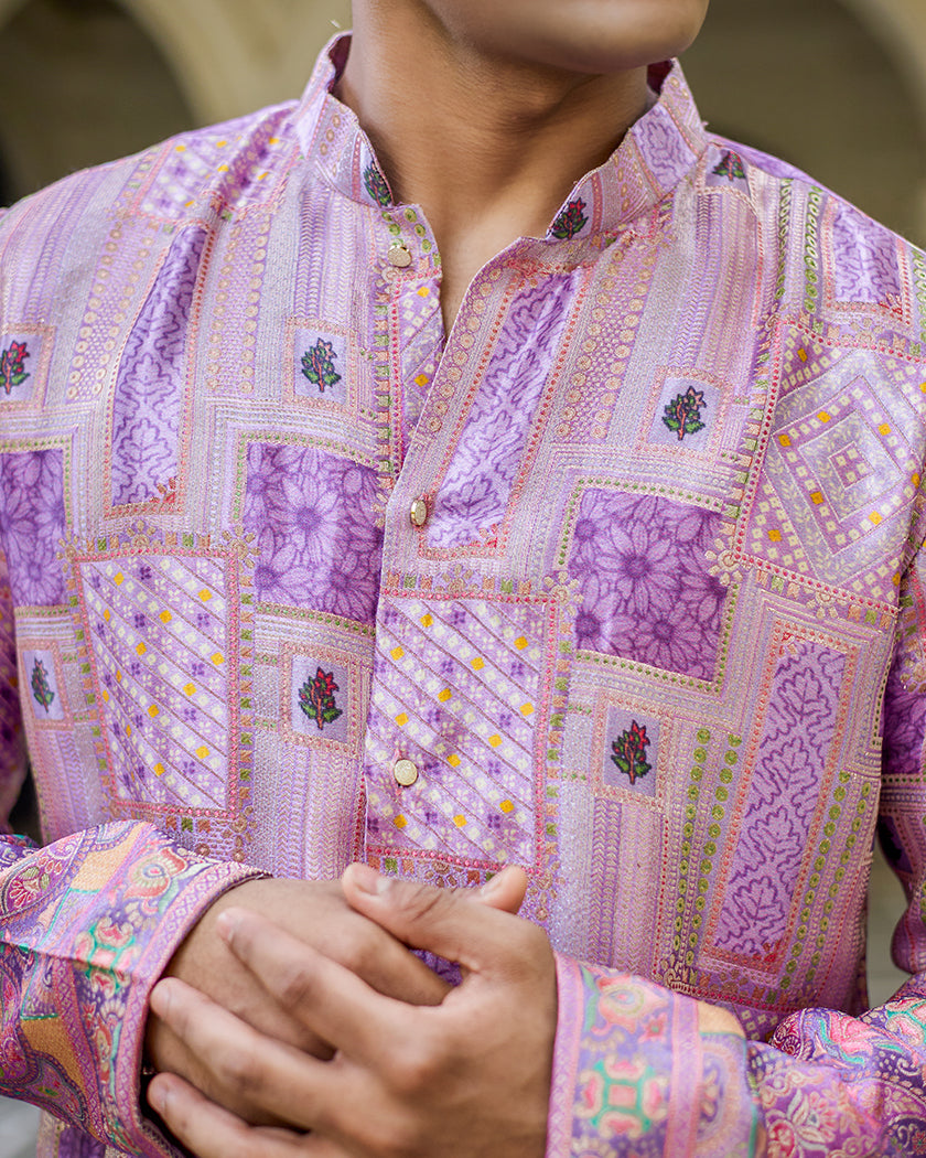 Shahi Lavender Kurta Set.