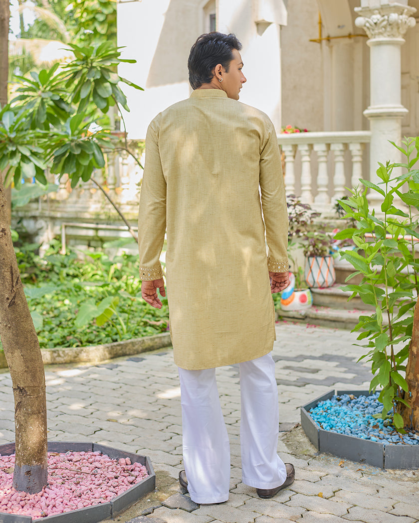 Golden Radiance Mirror Kurta set