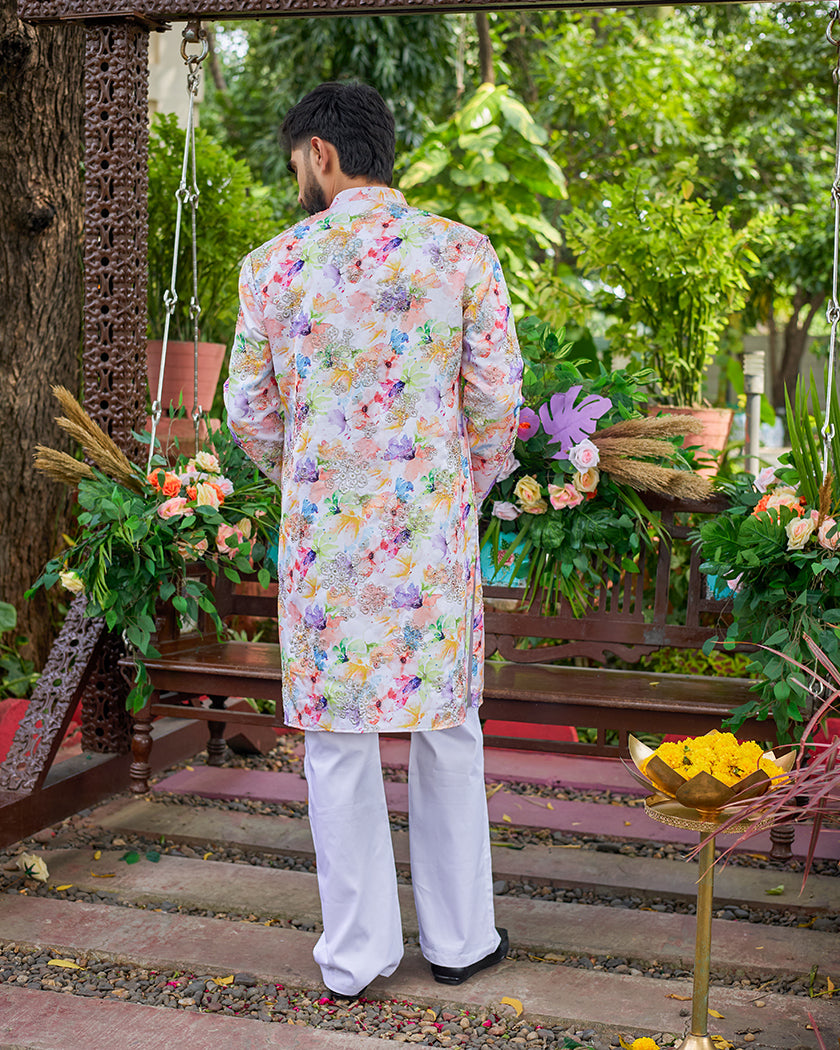 Pastel Mirage Embroirdered Kurta Set