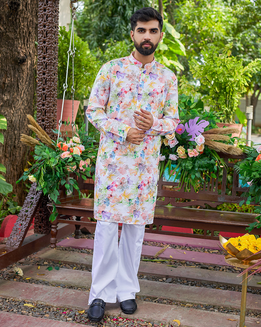 Pastel Mirage Embroirdered Kurta Set