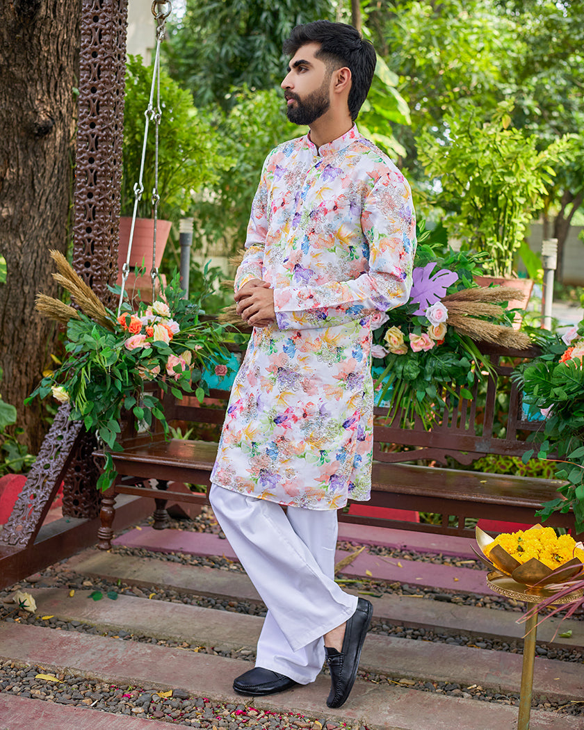 Pastel Mirage Embroirdered Kurta Set