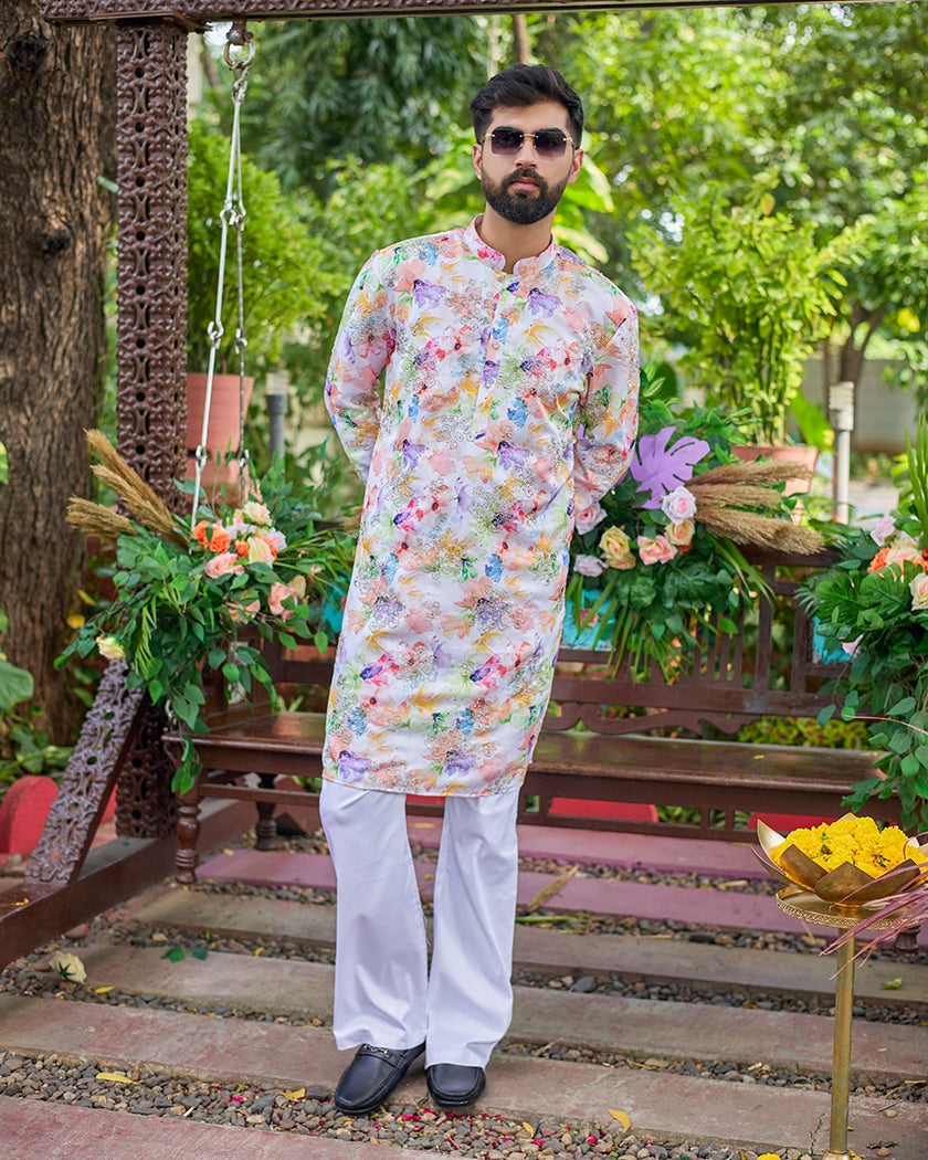 Pastel Mirage Embroirdered Kurta Set