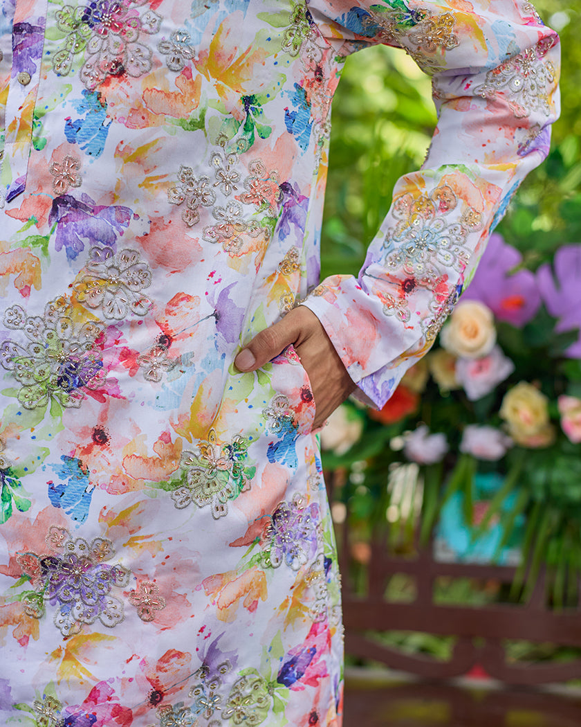 Pastel Mirage Embroirdered Kurta Set