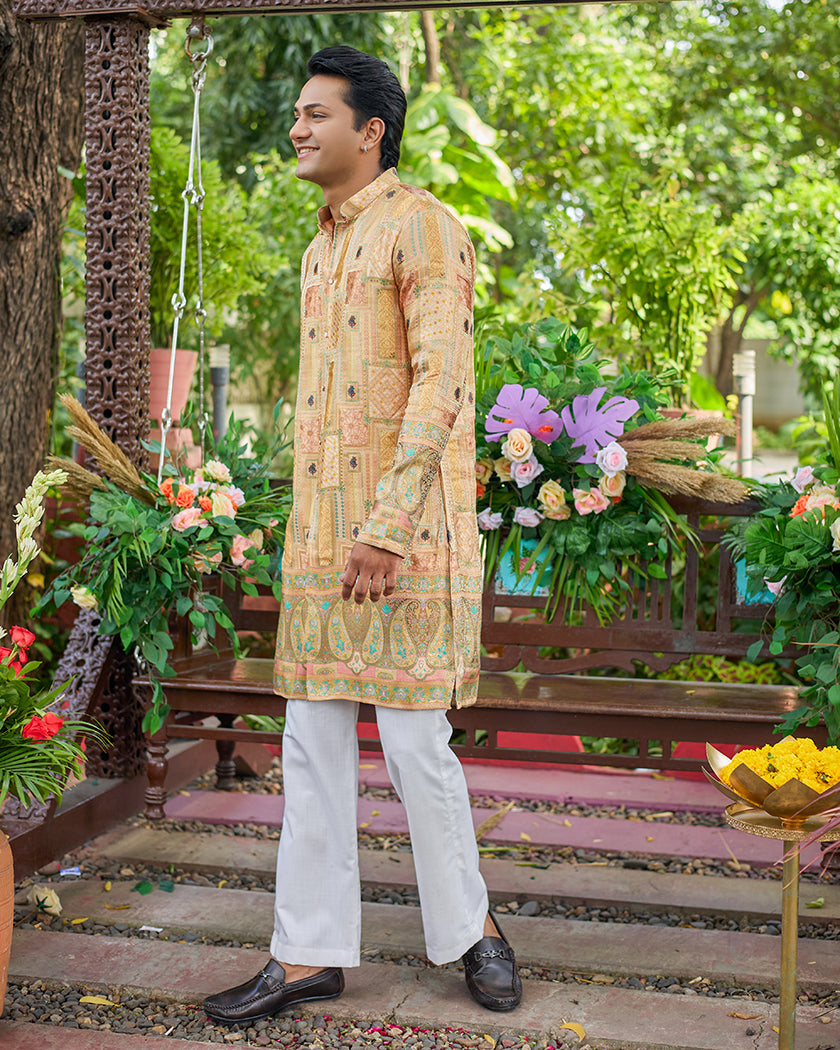 Shahi Gold Kurta Set.
