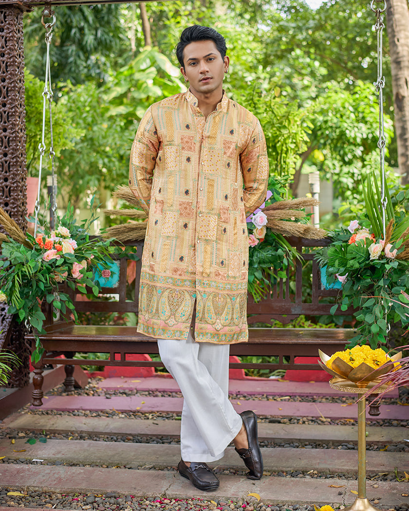 Shahi Gold Kurta Set.