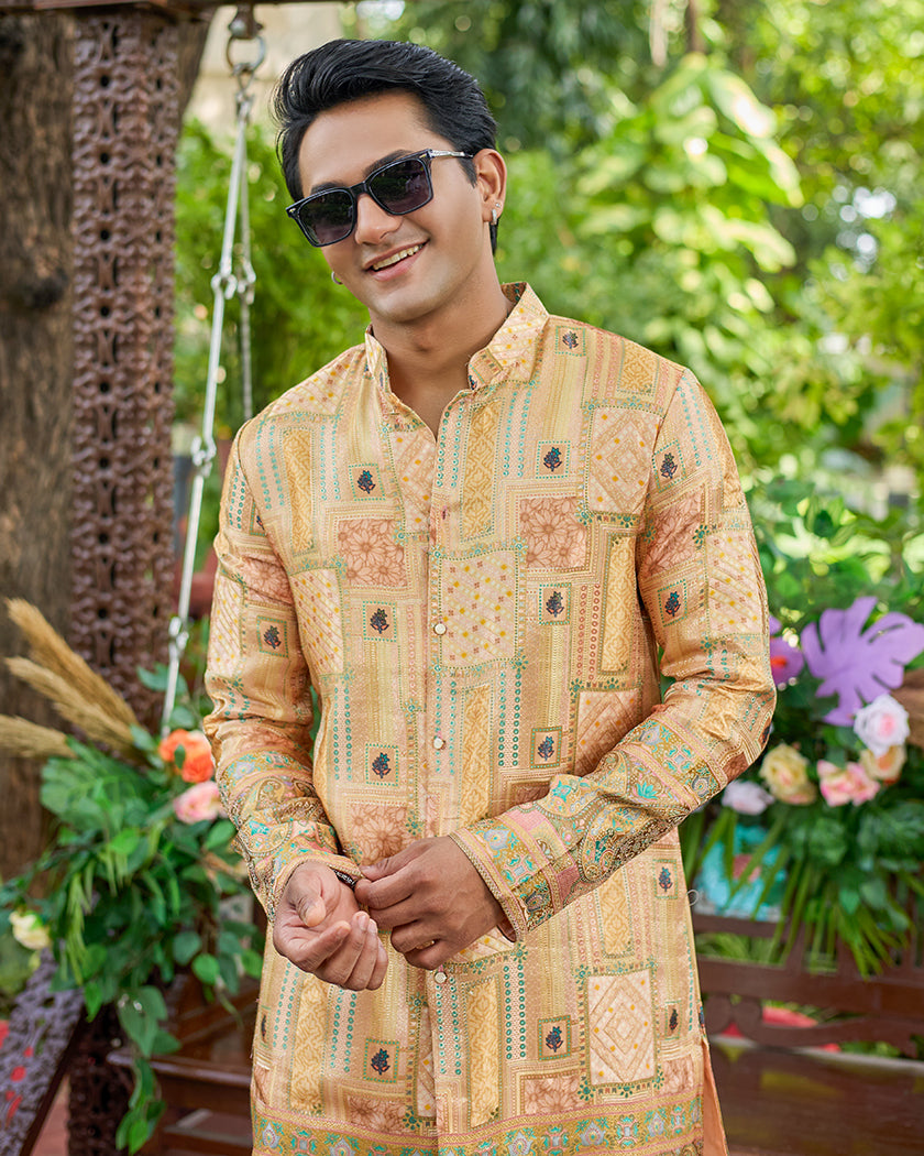 Shahi Gold Kurta Set.