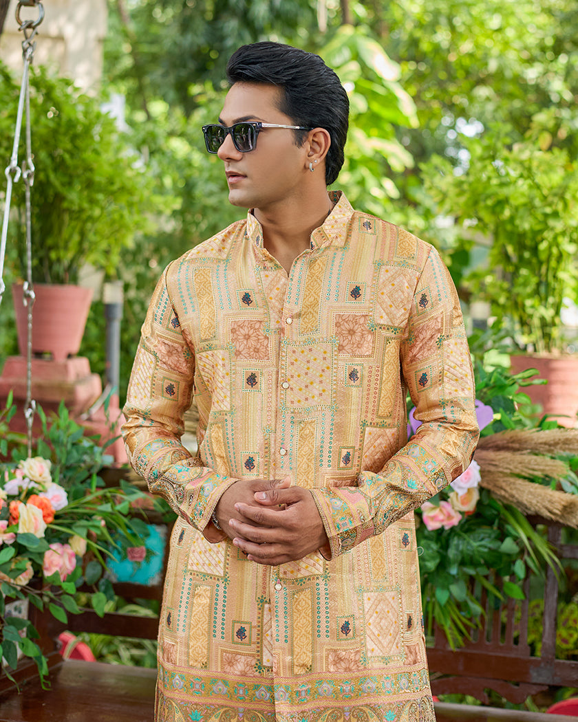 Shahi Gold Kurta Set.
