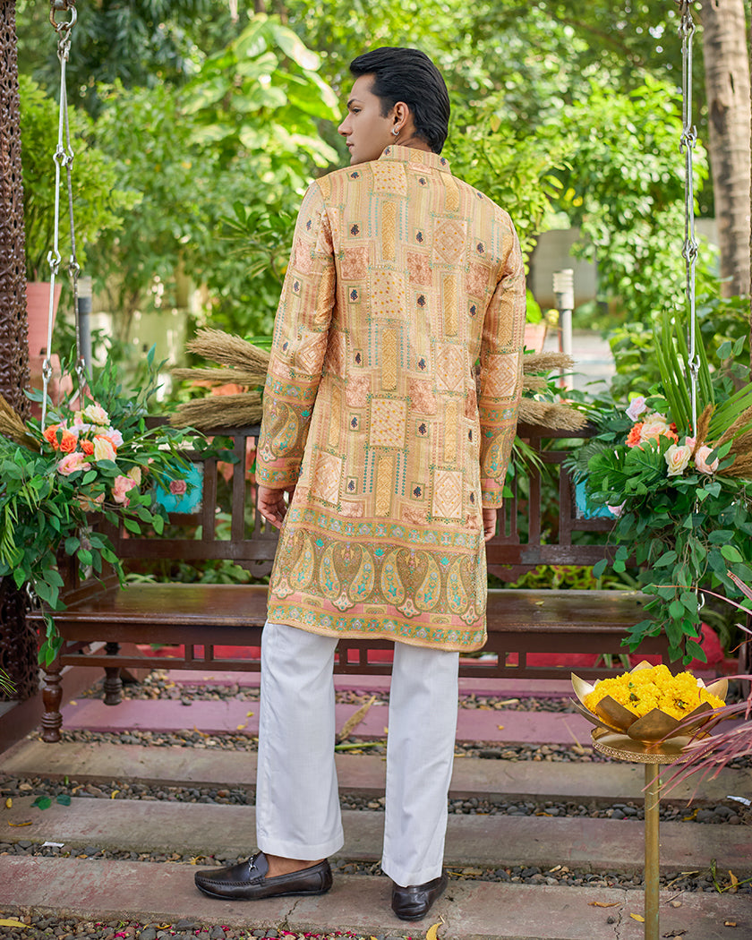 Shahi Gold Kurta Set.