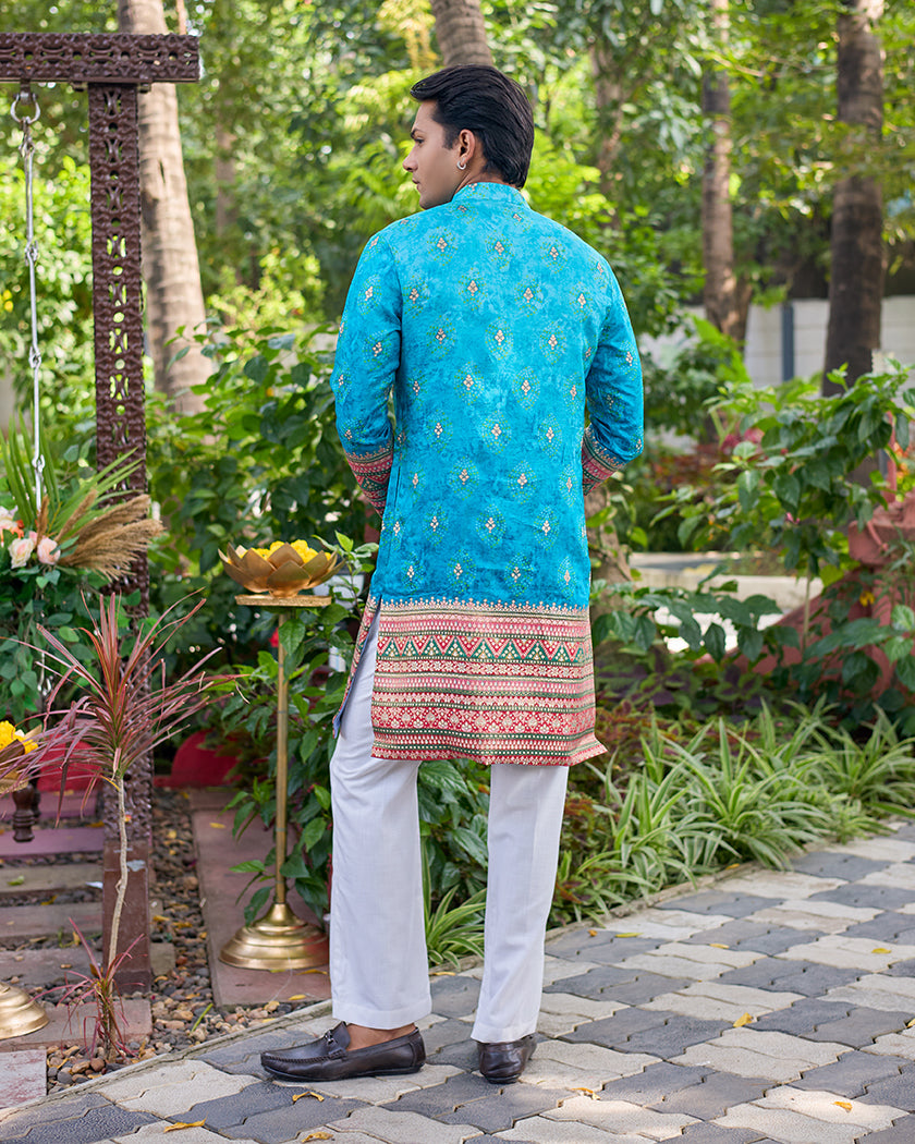 Shahi Firoza Kurta Set.