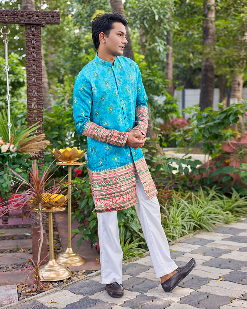 Shahi Firoza Kurta Set.