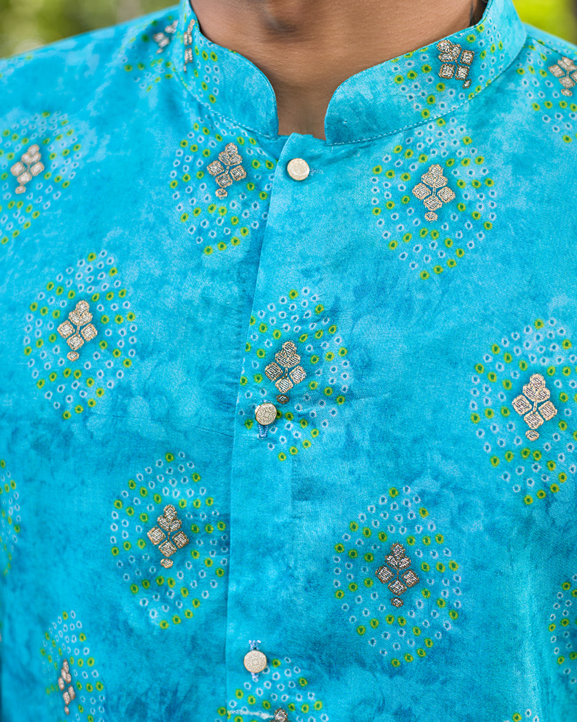 Shahi Firoza Kurta Set.