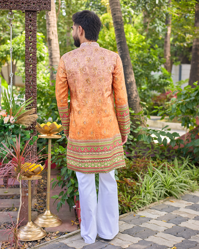 Shahi Kesari Kurta Set