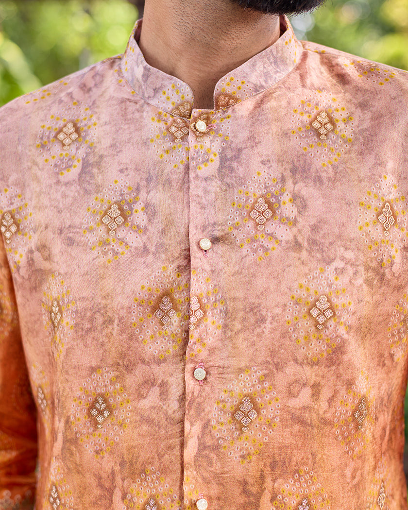 Shahi Kesari Kurta Set