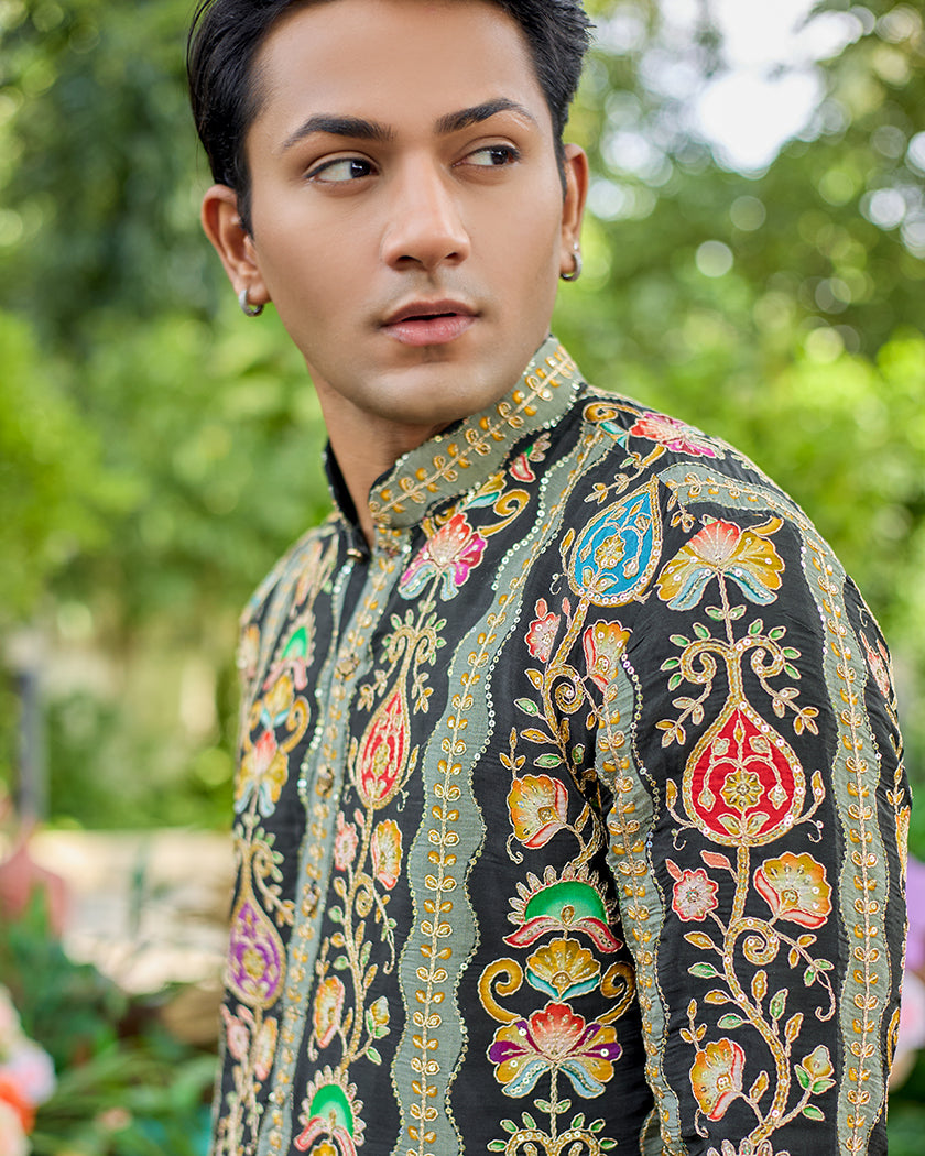 Tapestry Regal Black Kurta