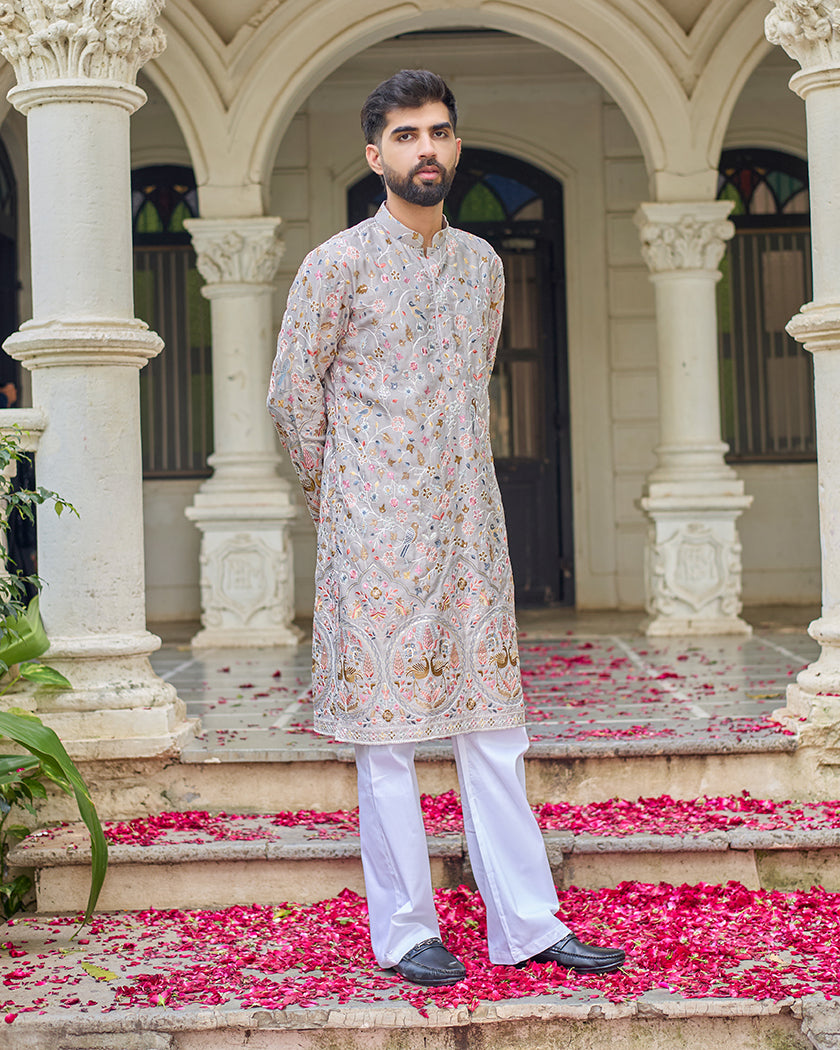 Seraphic Swan Embroidered Kurta