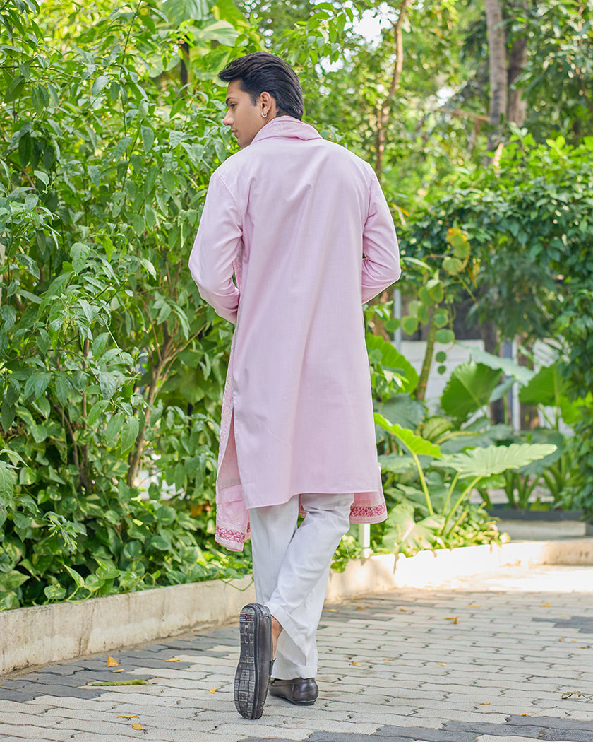 Royal Pink Kurta dupatta Set.