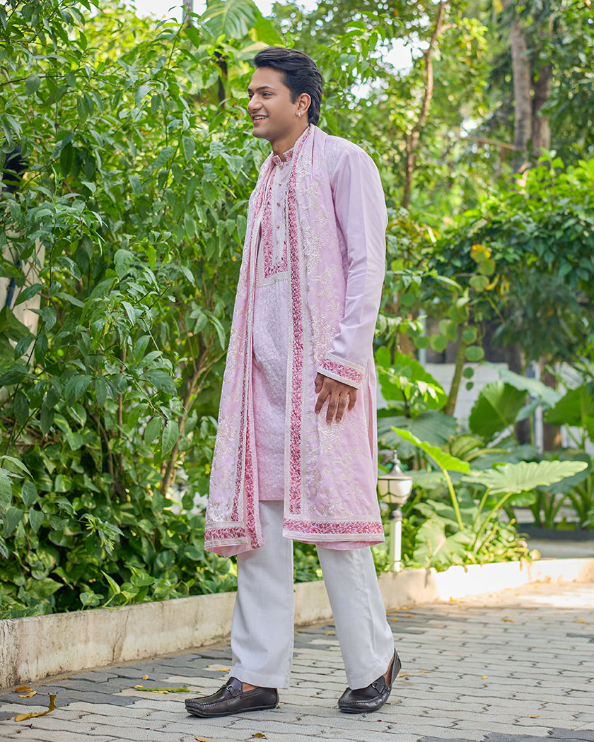 Royal Pink Kurta dupatta Set.