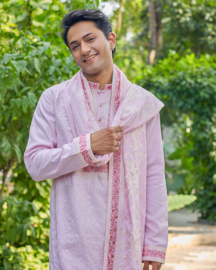 Royal Pink Kurta dupatta Set.