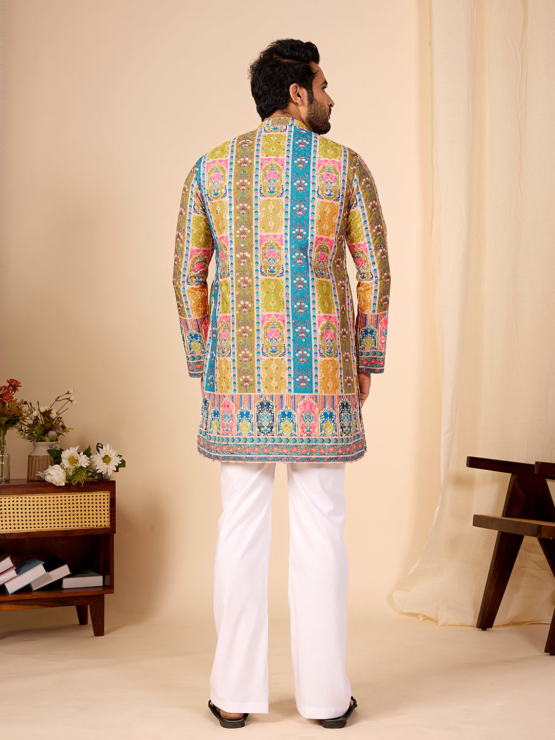 Rang Mahal Mehendi Printed Kurta Pant set.