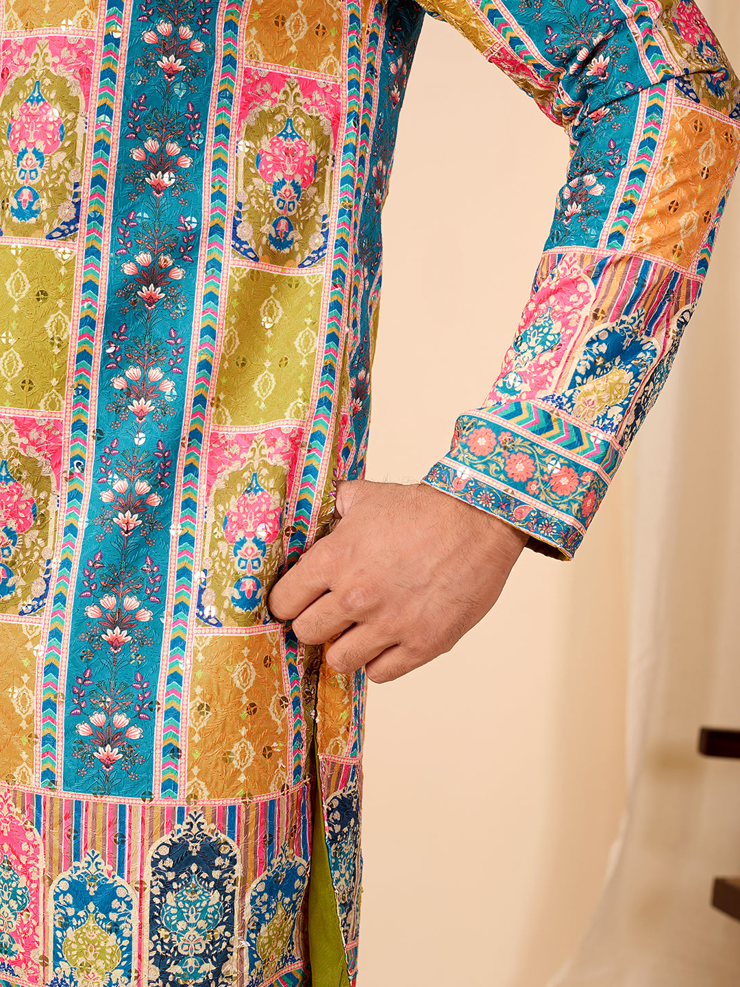 Rang Mahal Mehendi Printed Kurta Pant set.