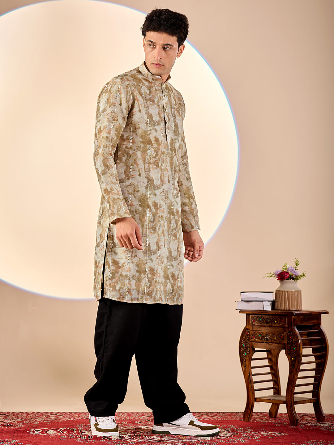 Earthy Abstract Casual Kurta