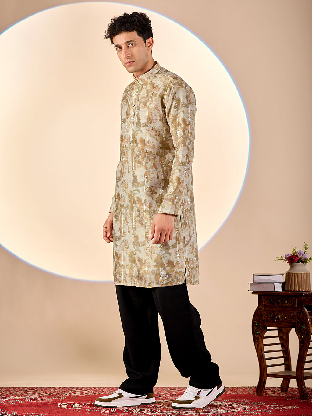 Earthy Abstract Casual Kurta
