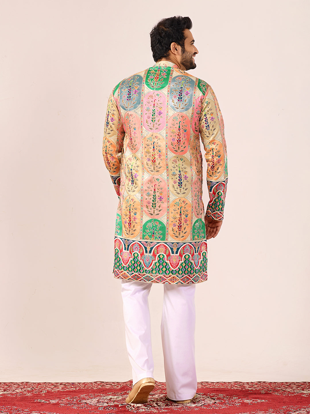 Amber Heritage white Embroidered Kurta