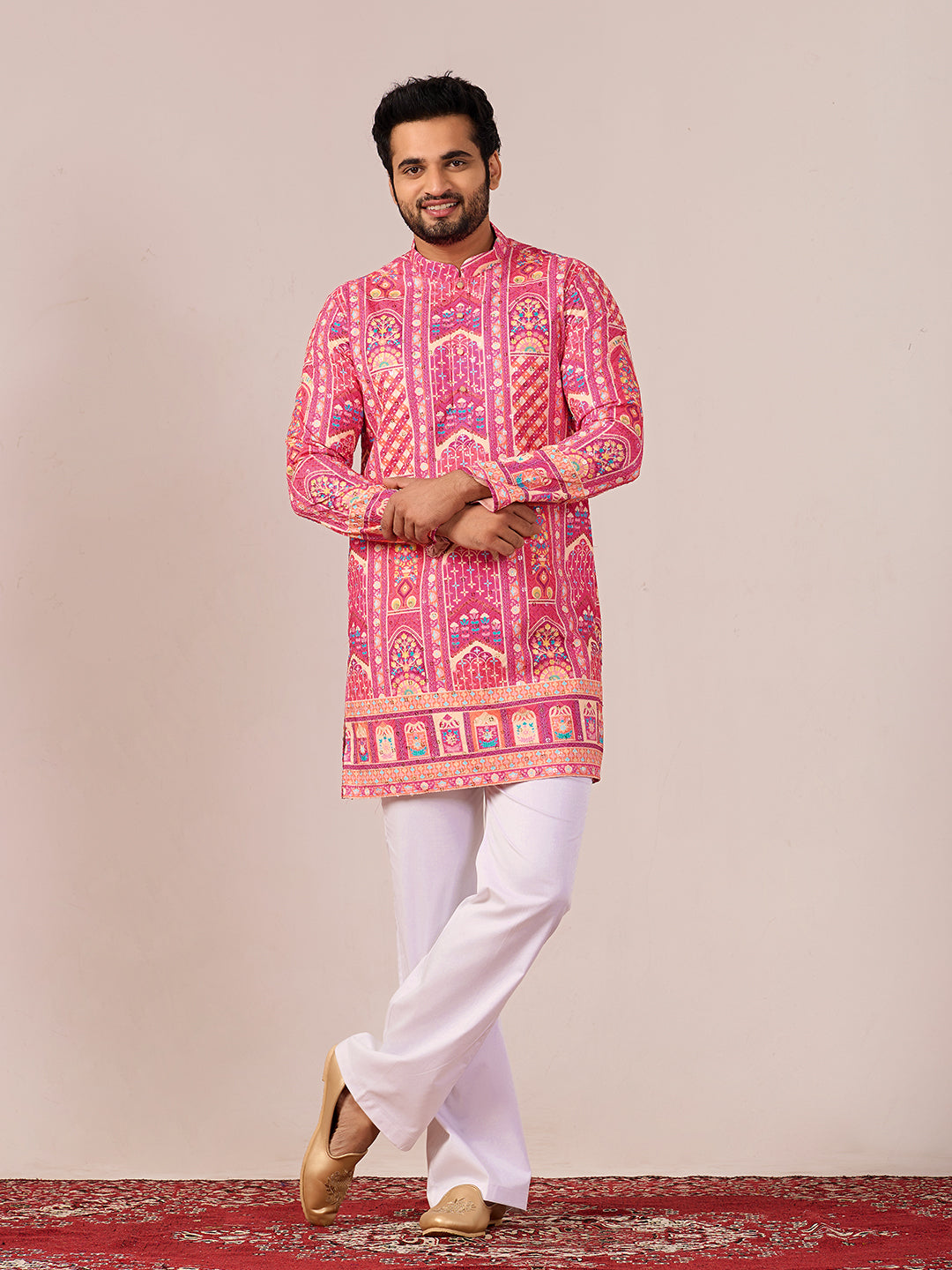 Rang Mahal Gulaab Printed Kurta Pant set.