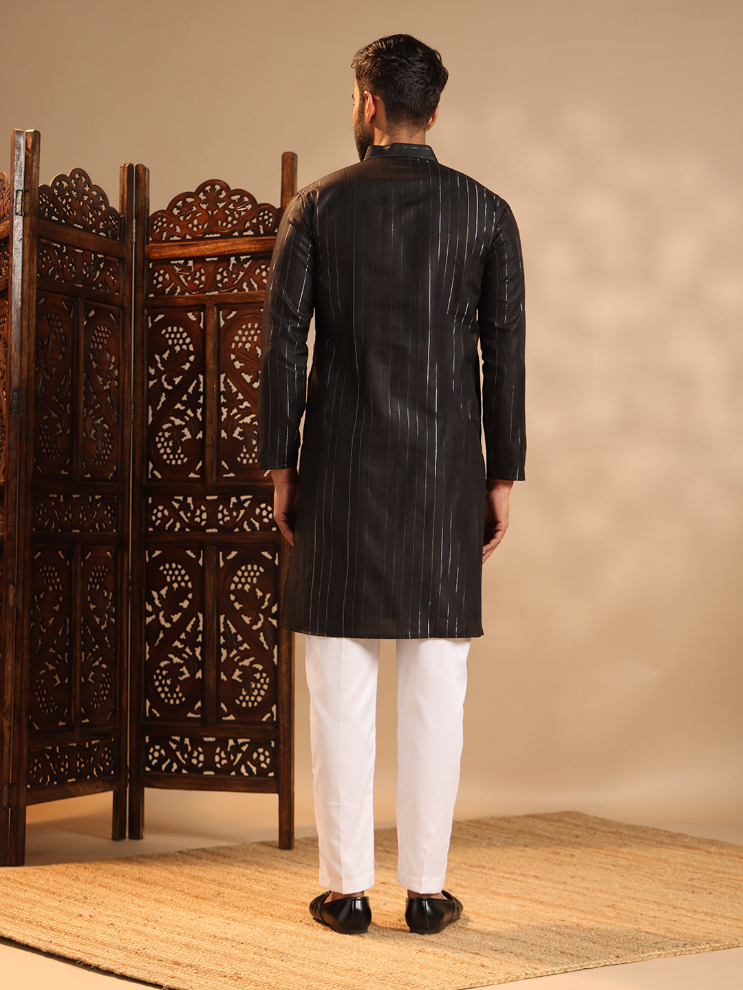 Black Party Wear Kurta