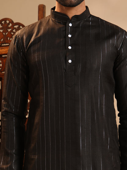 Black Party Wear Kurta