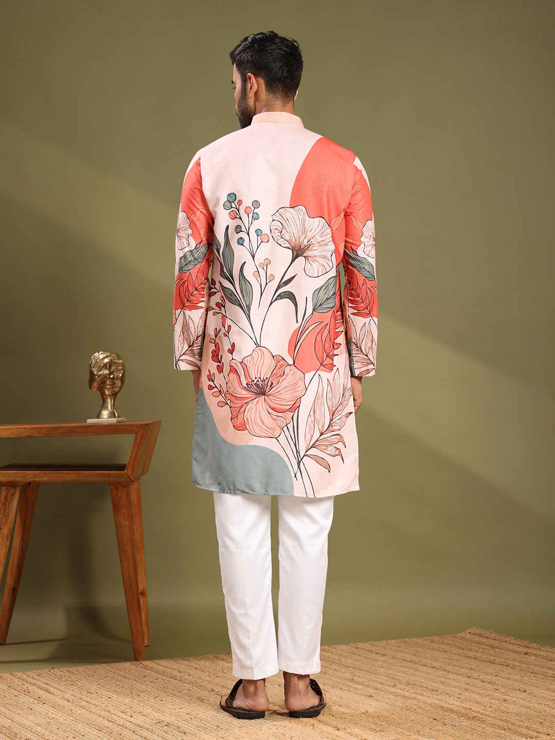 Vibrant Floral Premium Linen Printed Kurta