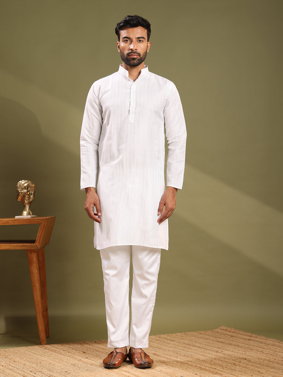 White Party Wear Kurta