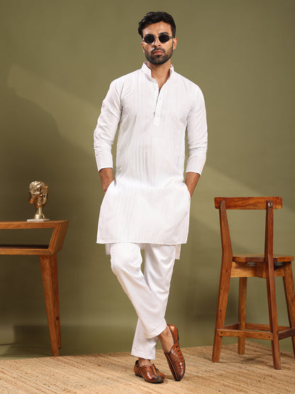 White Party Wear Kurta