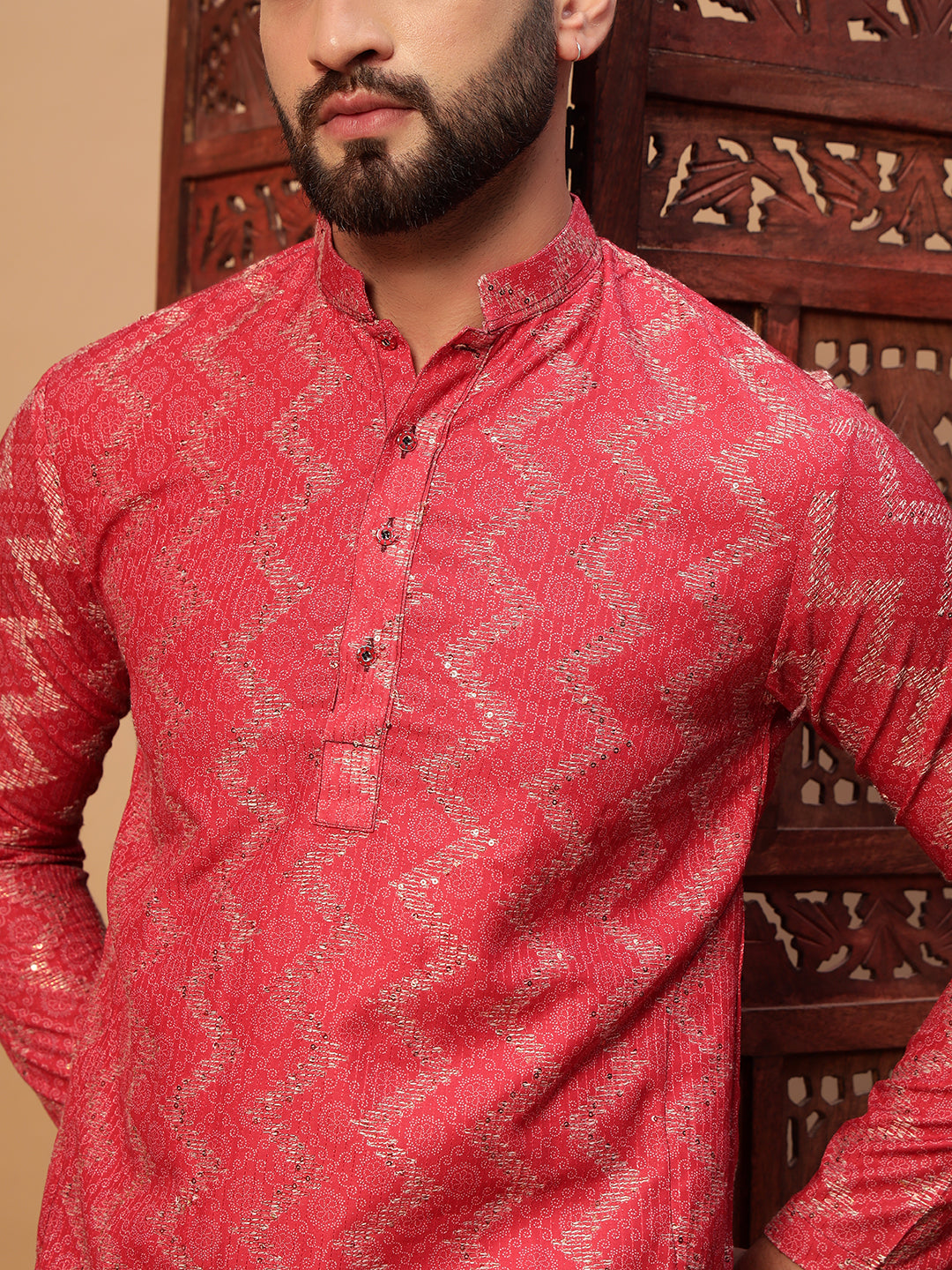 Red Bandhani Print