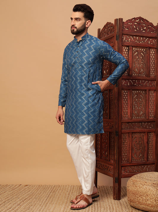 Deep Blue Bandhani Print