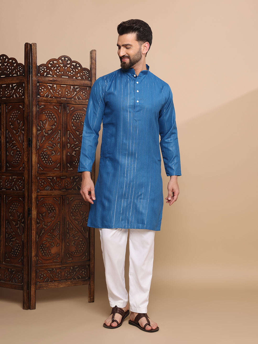 Royal Blue Party Wear Kurta