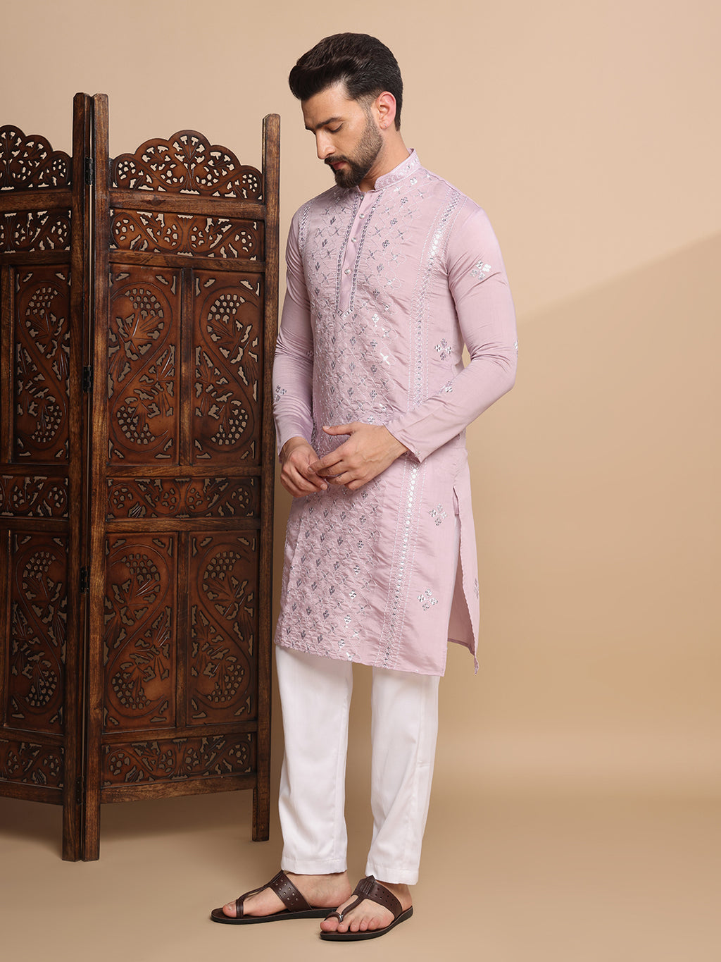 Mauve Majesty Sequin kurta set