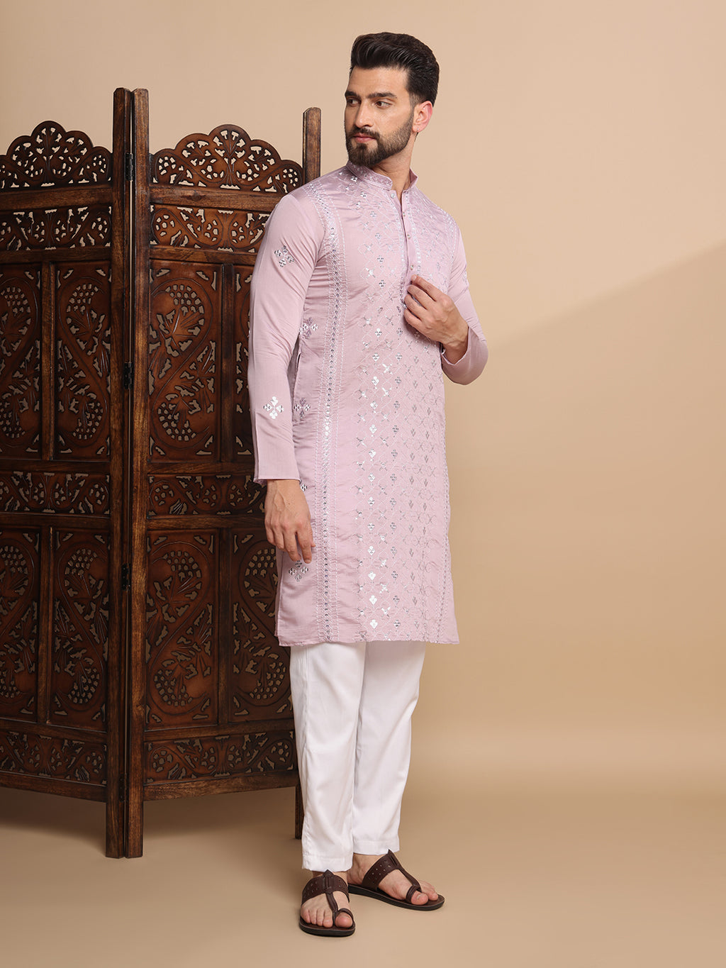 Mauve Majesty Sequin kurta set