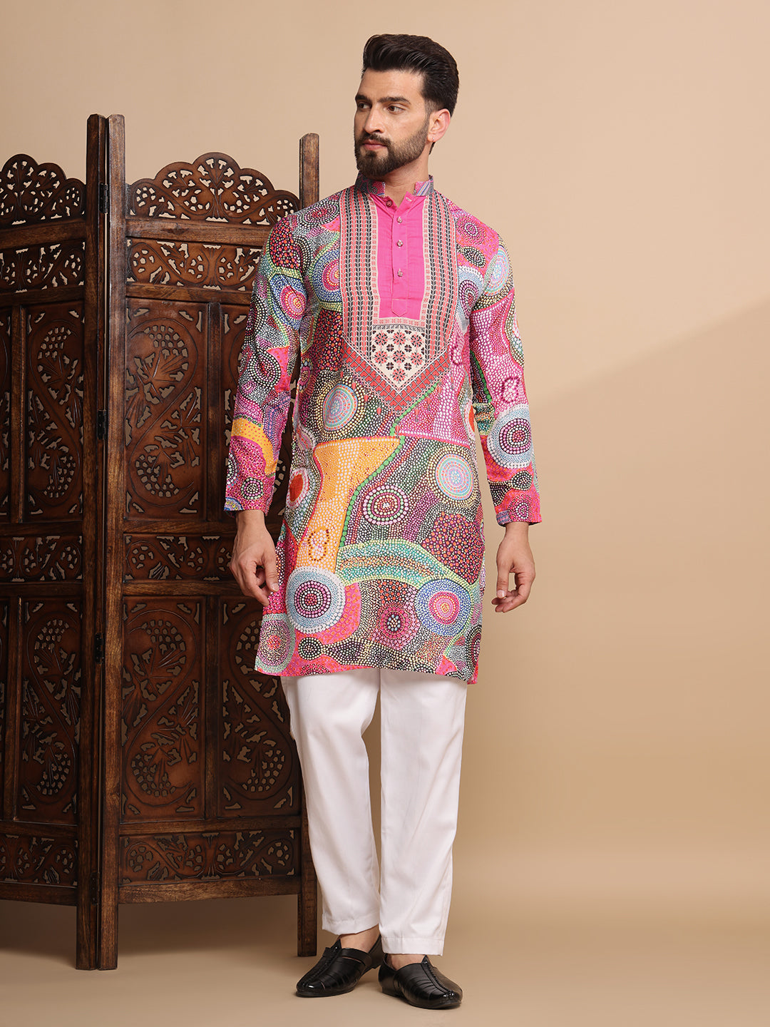 Fusion Mosaic Digital Print Kurta Set