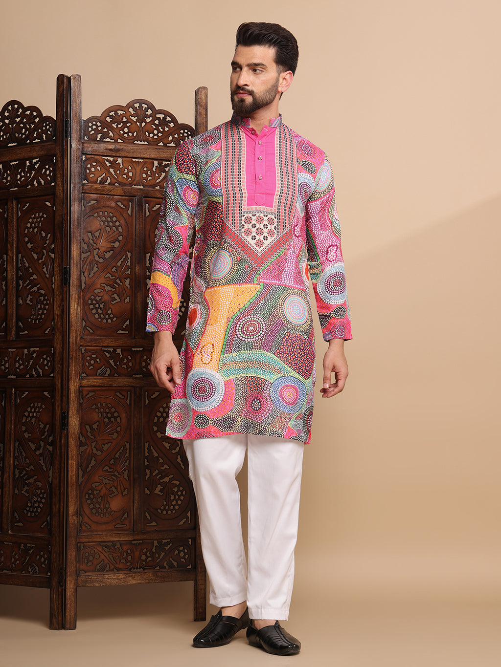 Fusion Mosaic Digital Print Kurta Set