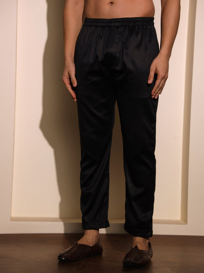 Black Aurora Sequin Stripe Kurta