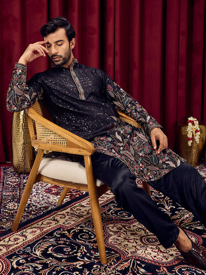 Floral Dynasty floral Embroidery Sequins Kurta Set