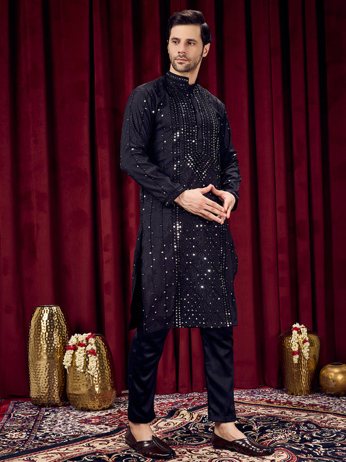 Black Radiance Kurta-pant Set